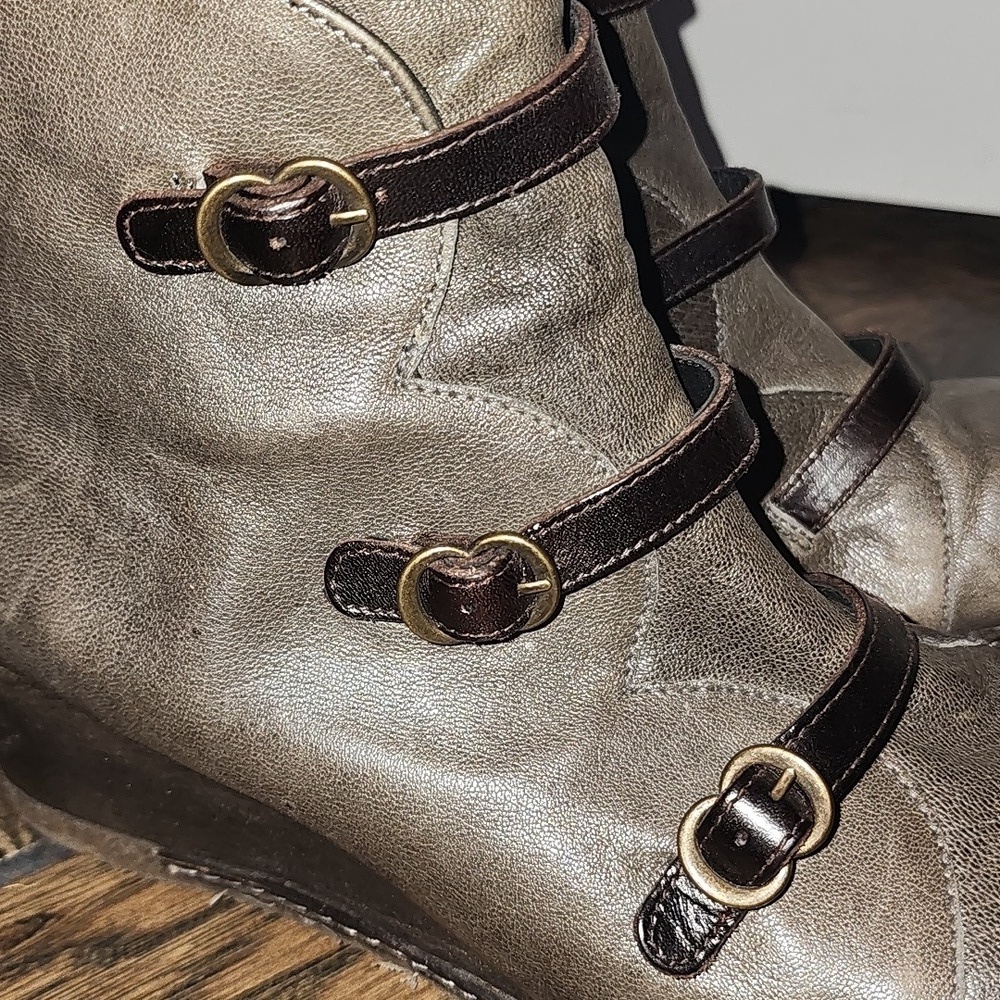 EUC Eric Michael Made in Spain Leather Brown Lena Boots Size Eu 41, US 8.5 - Picture 5 of 9